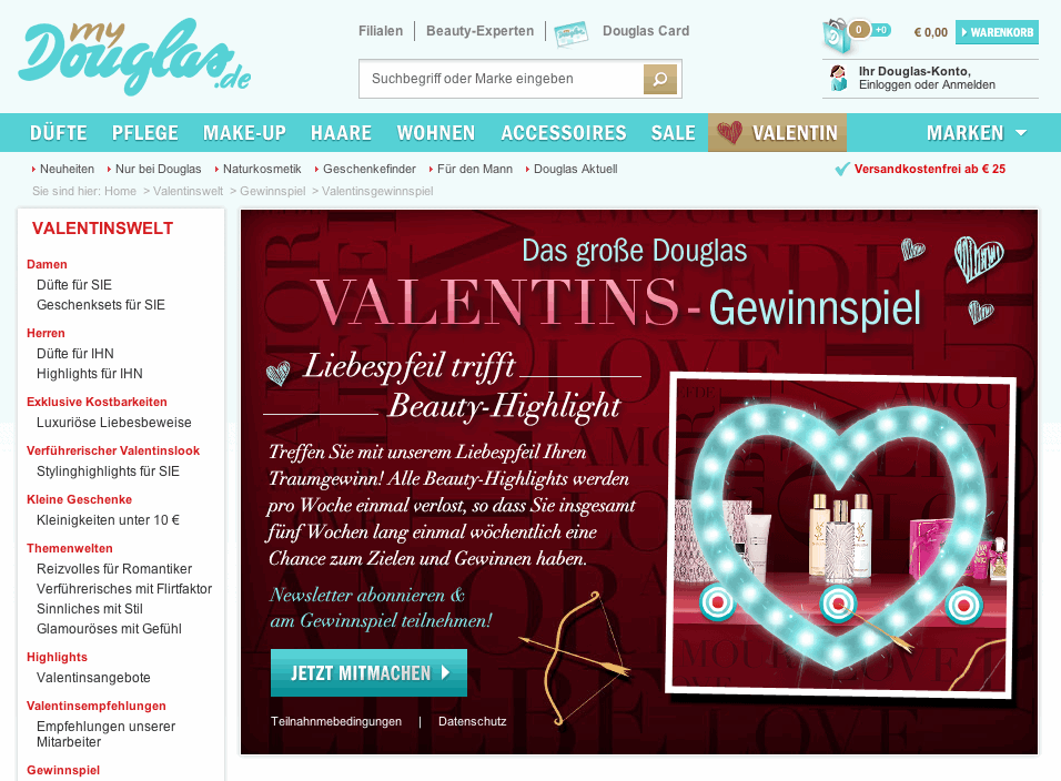 douglas valentinstag gewinnspiel