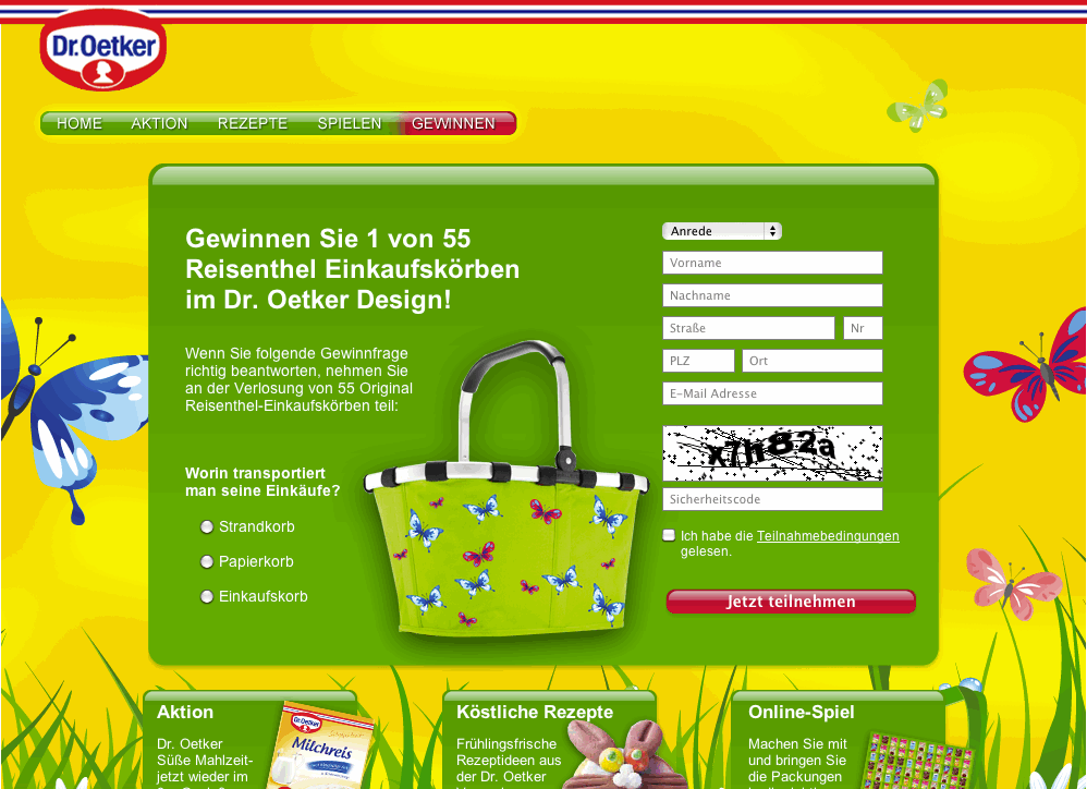 dr oetker gewinnspiel