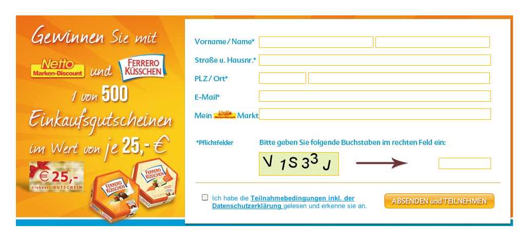 ferrero netto gewinnspiel