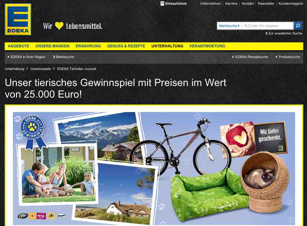 edeka tiere gewinnspiel