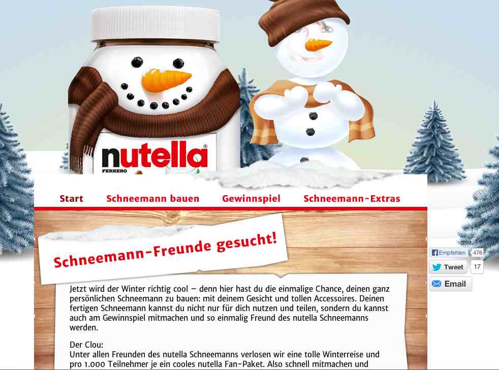 Das Nutella Schneemannglas Gewinnspiel ichwilltesten.de