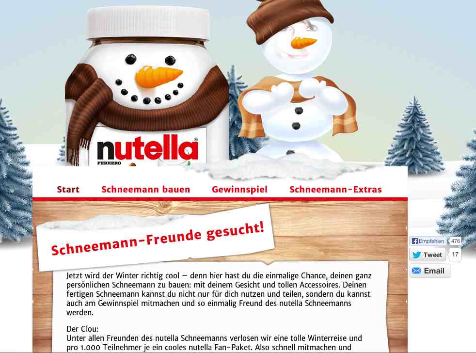 nutella Reise Gewinnspiel