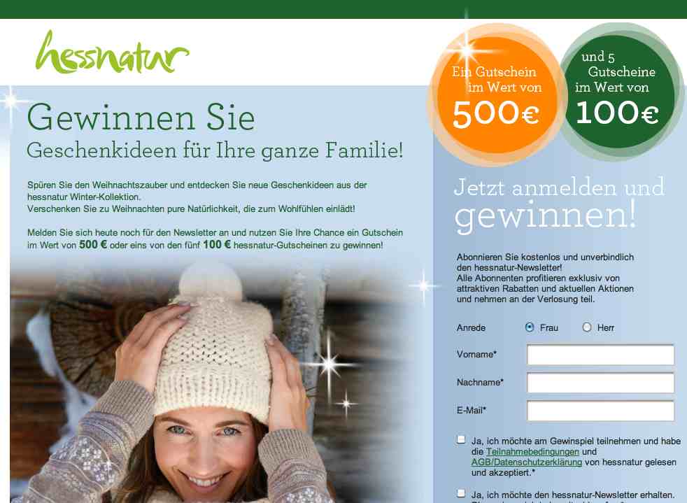 hessnatur gewinnspiel