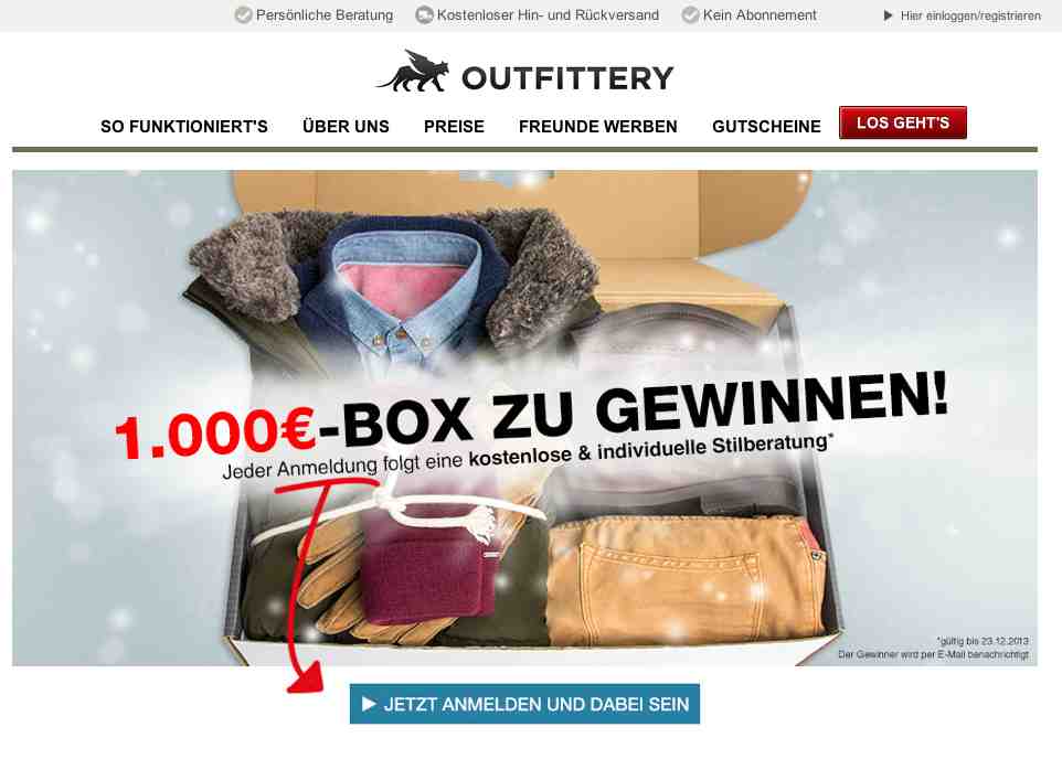 outfittery gewinnspiel