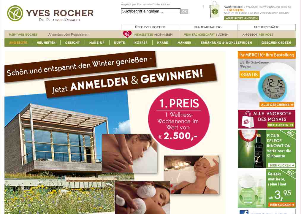 yves rocher reise gewinnspiel