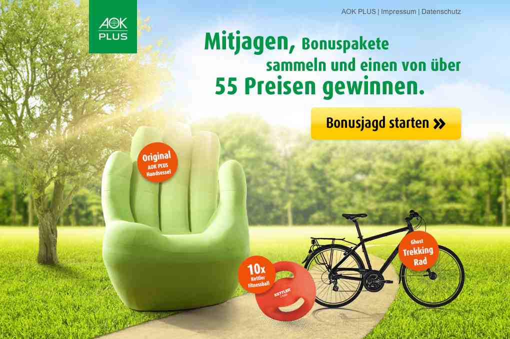 aok gewinnspiel bonusjagd