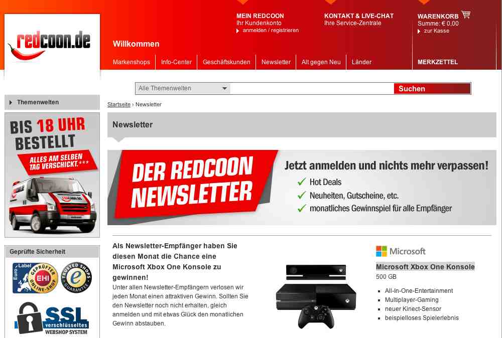 redcoon gewinnspiel