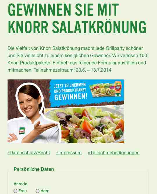 knorr gewinnspiel