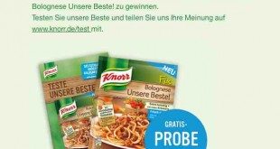 knorr bolognese produkttester werden