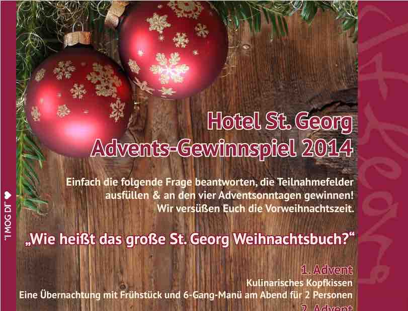 hotel sankt georg gewinnspiel