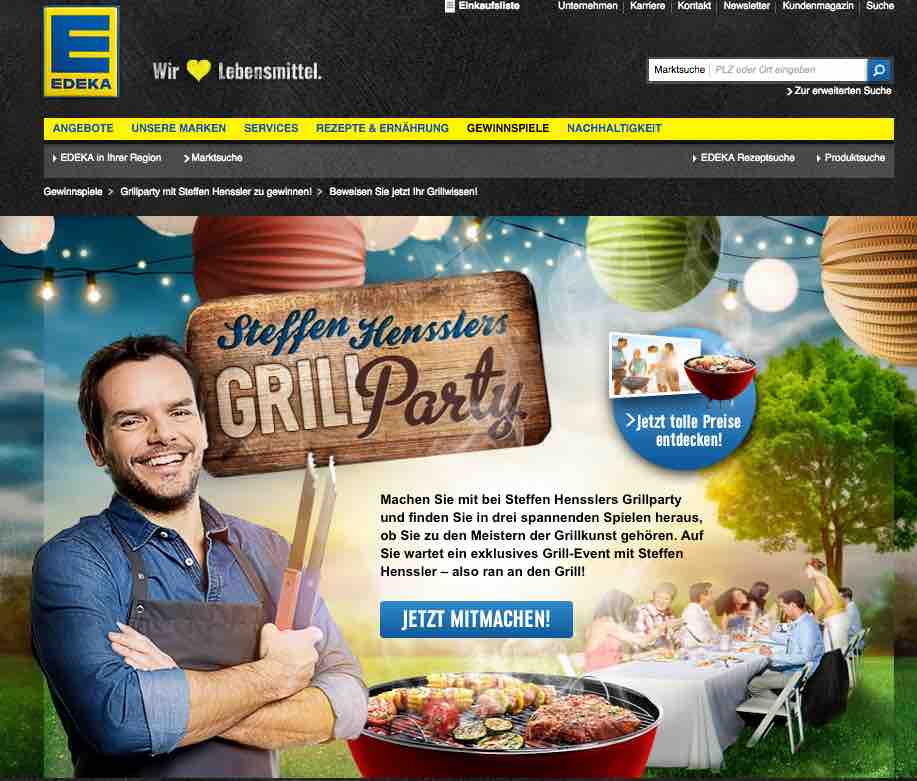edeka grill gewinnspiel