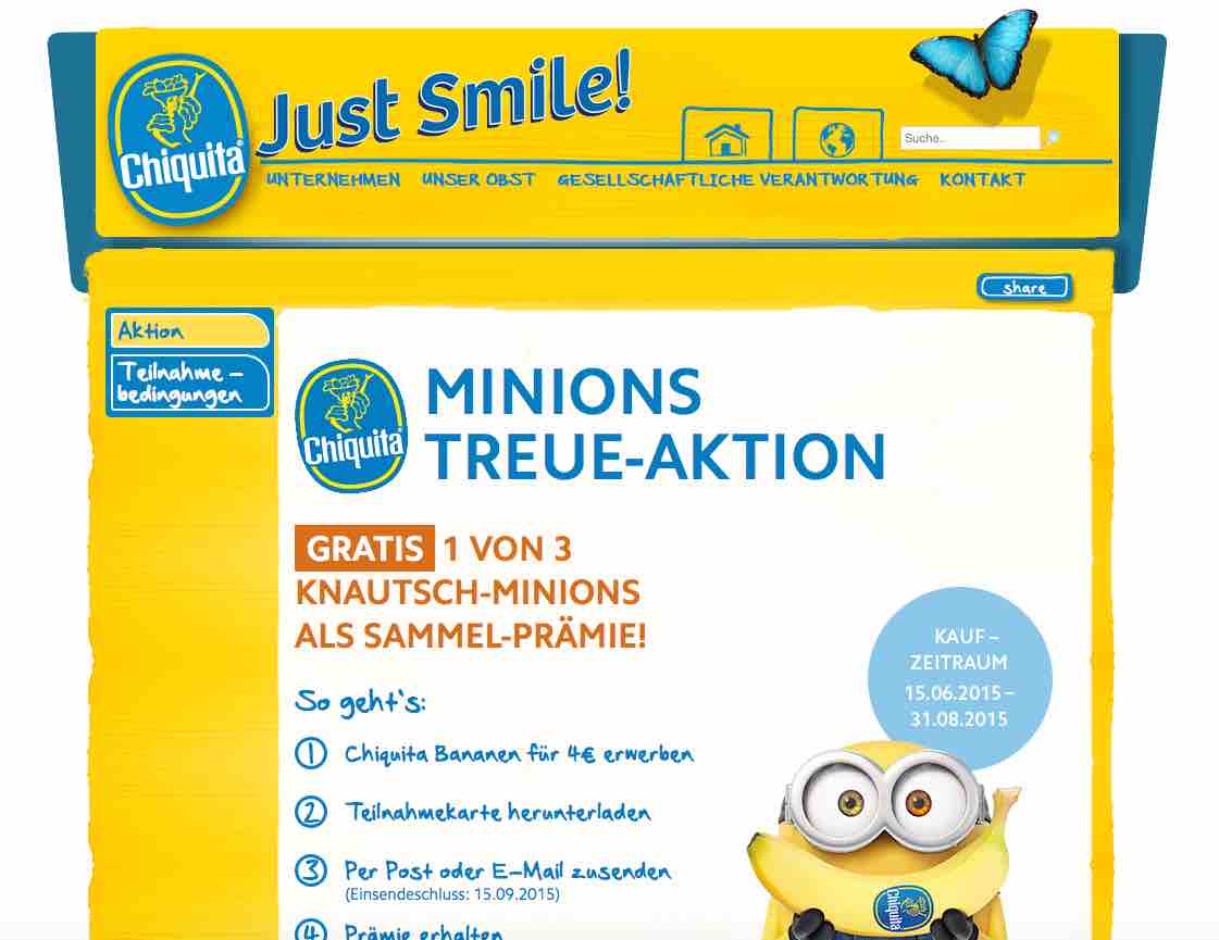 chiquita minions aktion