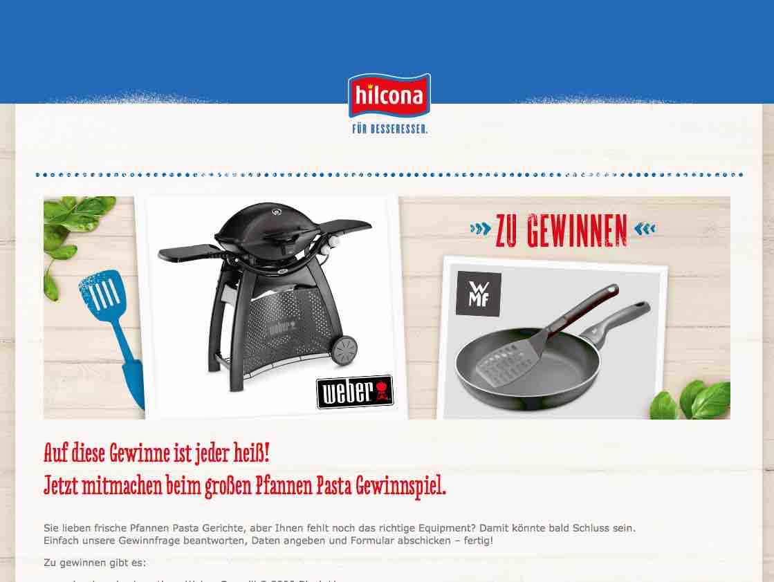 hilcona grill gewinnspiel