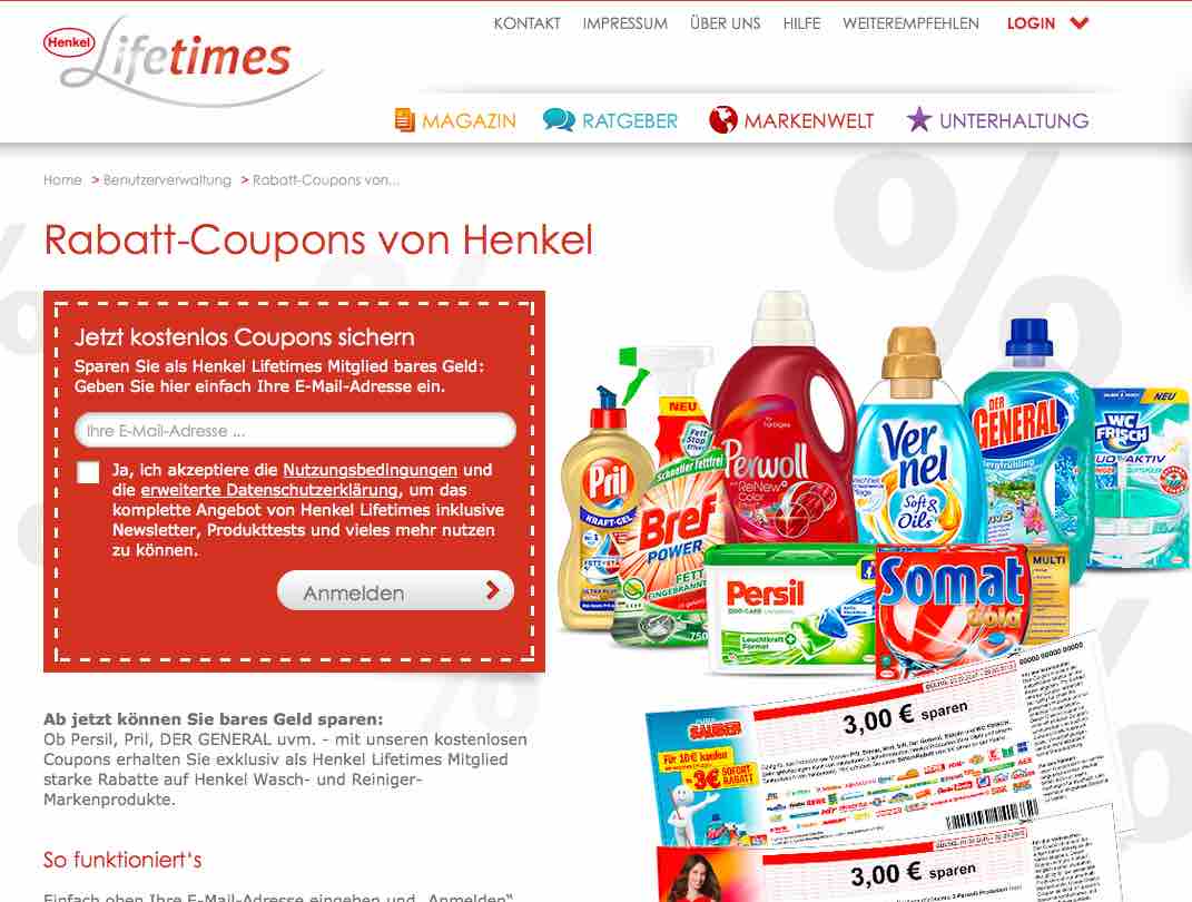 Henkel Lifetimes Gutschein Gewinnspiel