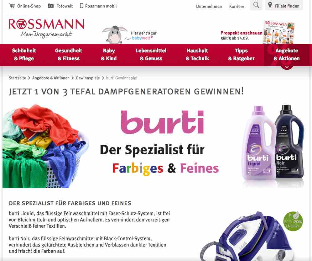 Rossman Gewinnspiel Rossman Gewinnspiel
