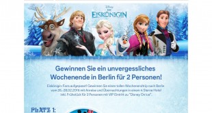 C&A Disney Die Eiskönigin Reise Gewinnspiel