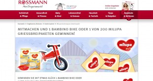 Rossmann milupa Bambino Bike Gewinnspiel