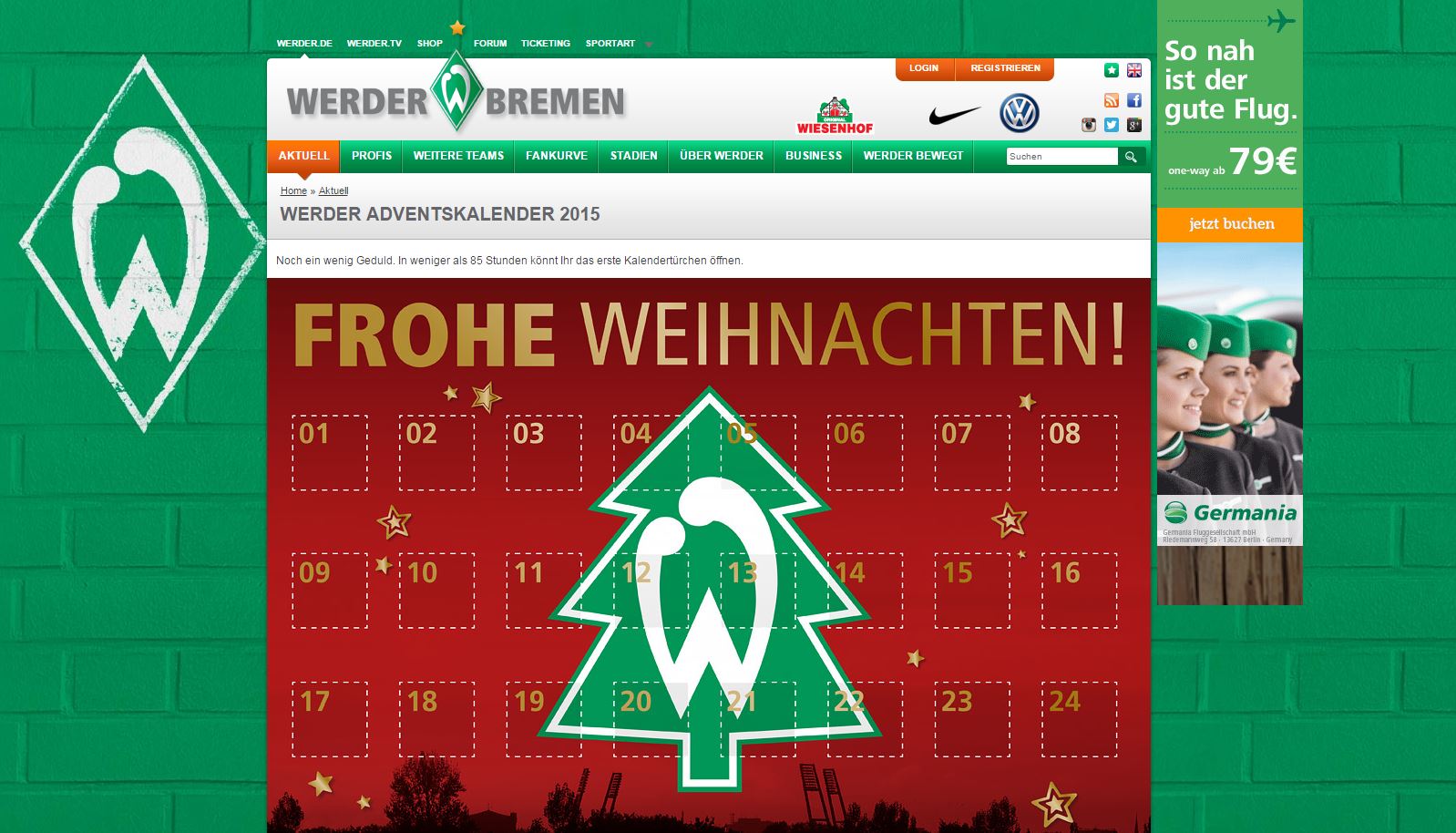 Werder Bremen Adventskalender Werder Bremen Adventskalender