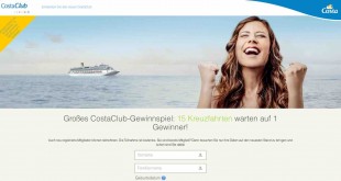 Costa Krezufahrt Gewinnspiel