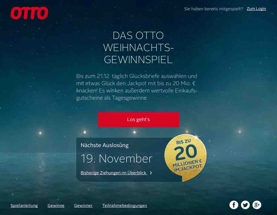 Otto Jackpot Gewinnspiel Otto Jackpot Gewinnspiel