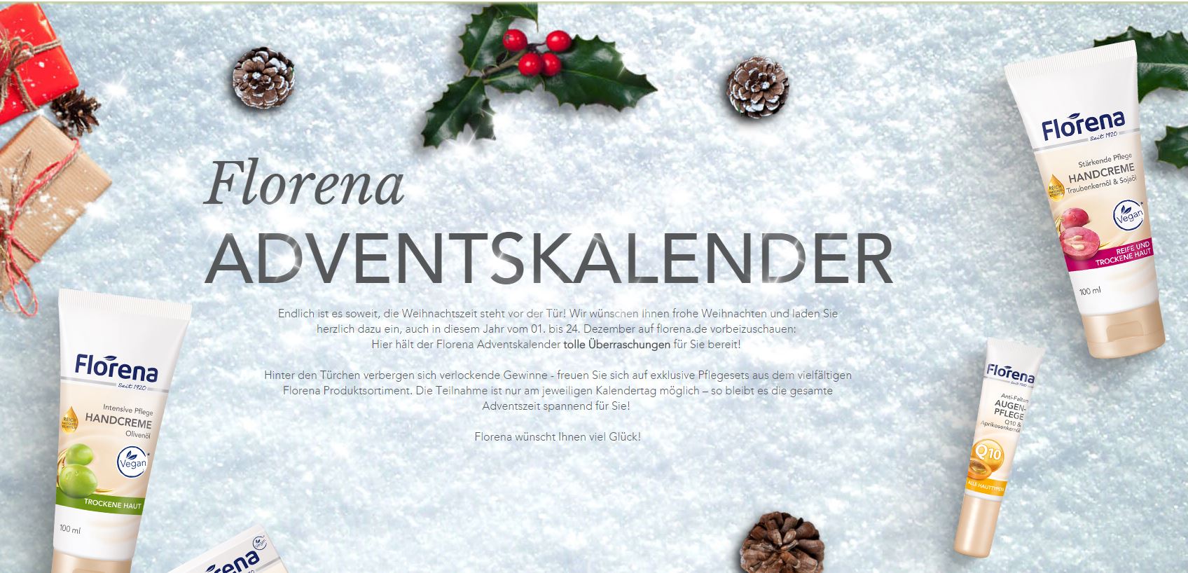 Florena Online Adventskalender Gewinnspiel