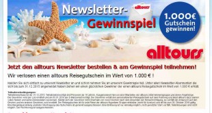 alltours Reisegutschein Gewinnspiel