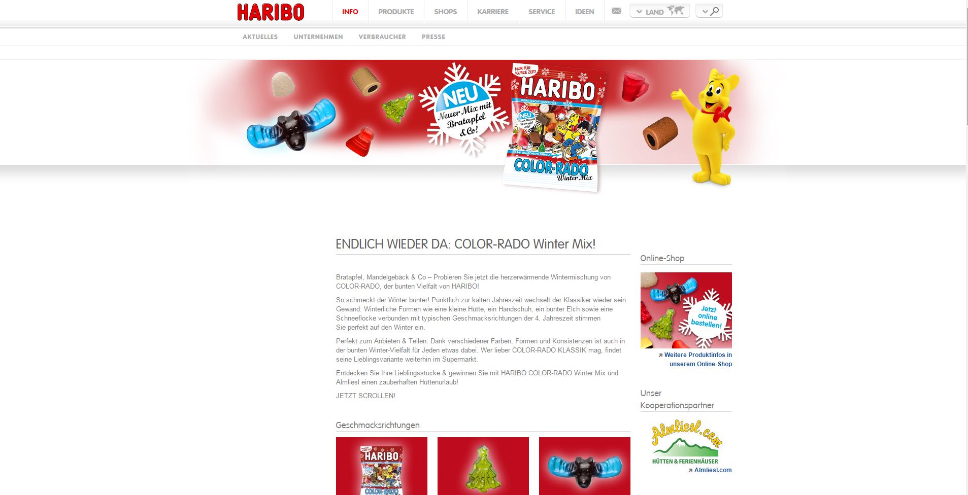 haribo gewinnspiel almliesl gewinnspiel huettenurlaub skiurlaub gewinnen