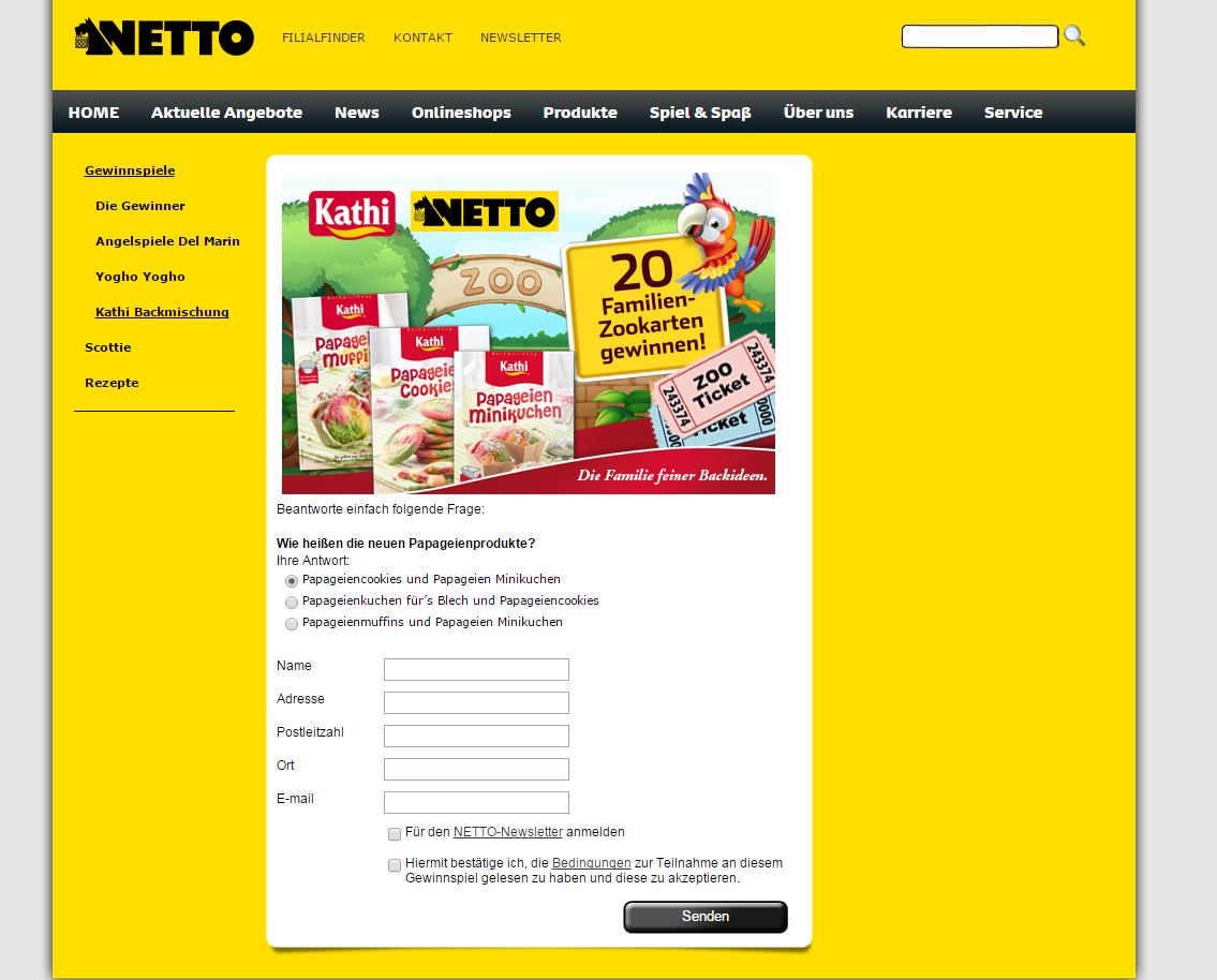 Netto Kathi Zoo Gewinnspiel