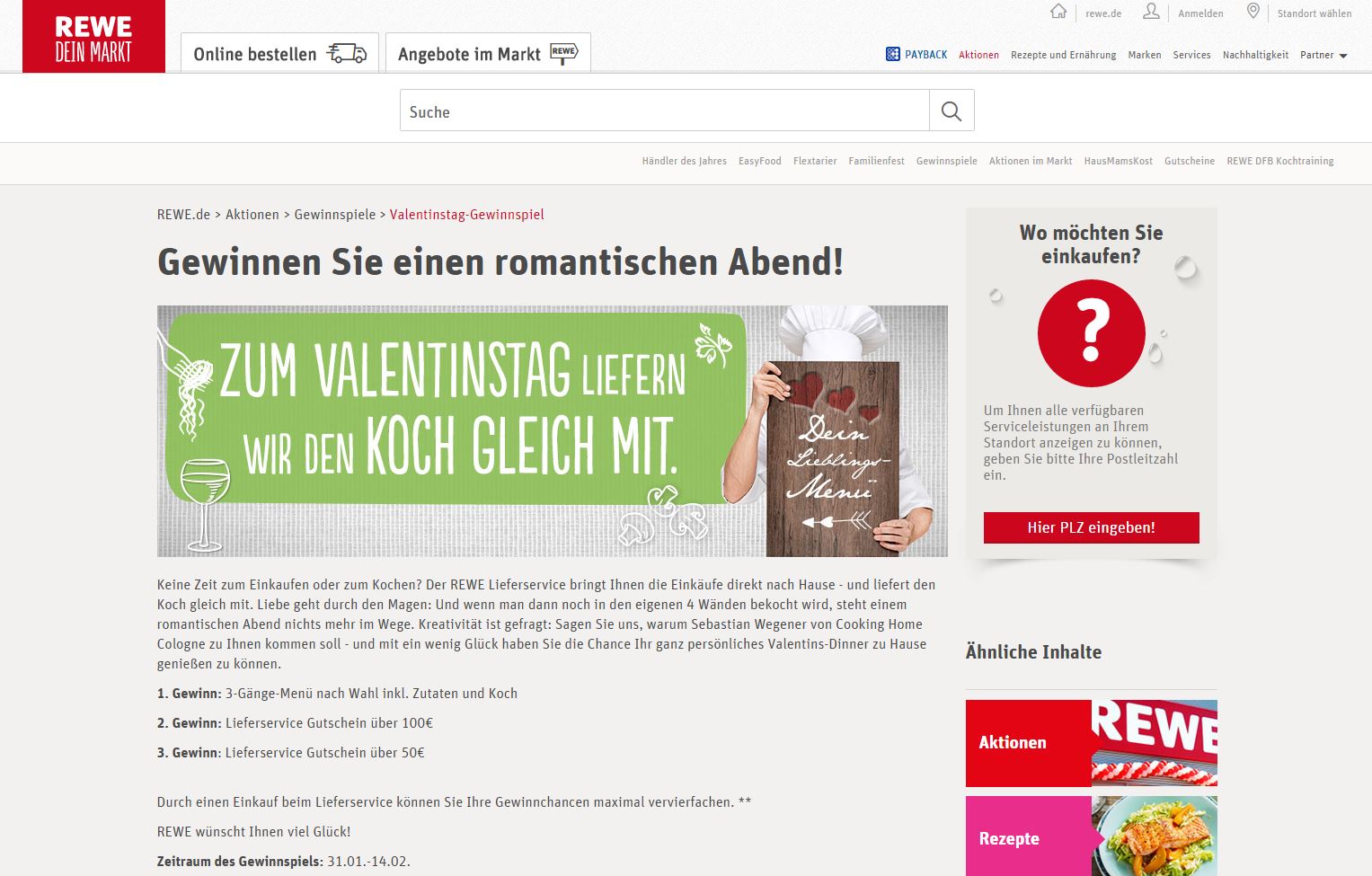 Rewe Valentinstag Gewinnspiel