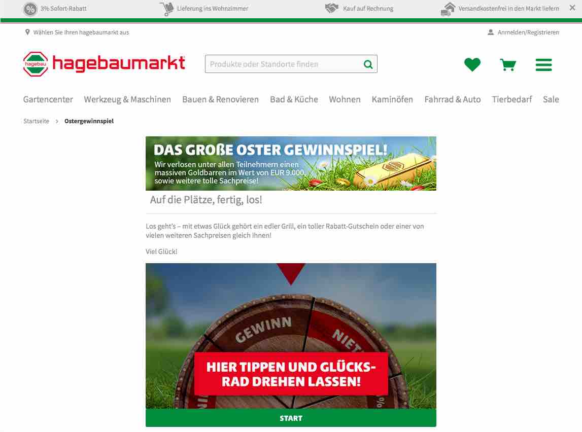 hagebau glücksrad ostergewinnspiel