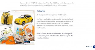 fiat 500 Auto cabrio gewinnen dm gewinnspiel