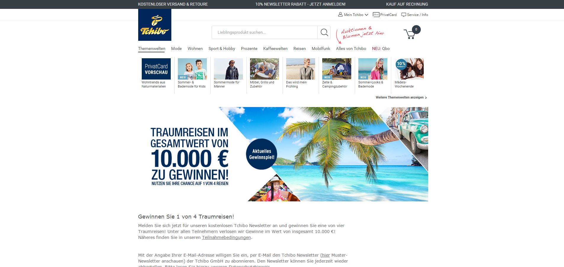 Tchibo Reise Gewinnen Tchibo Reise Gewinnen