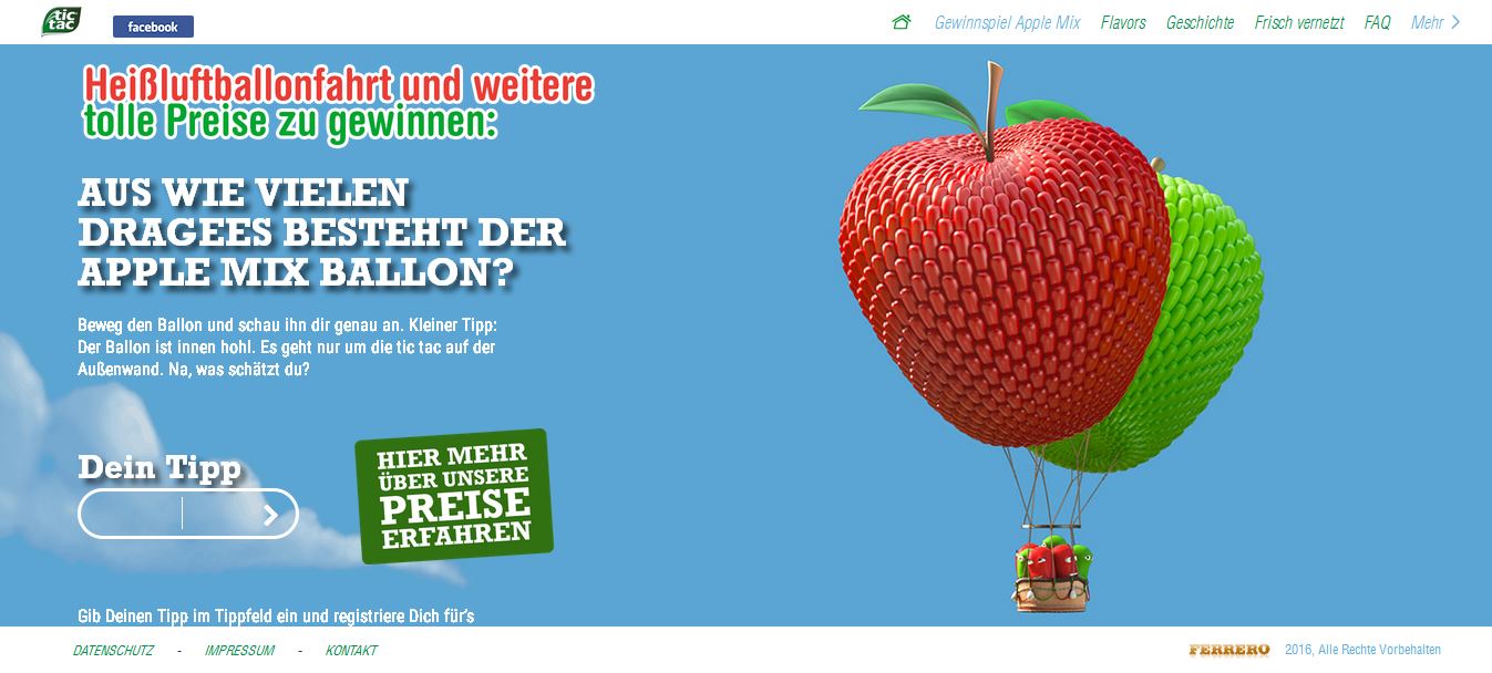 TIC TAC GEWINNSPIEL Tic Tac Gewinnspiel