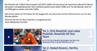 sportschau tor des monats juli 2016