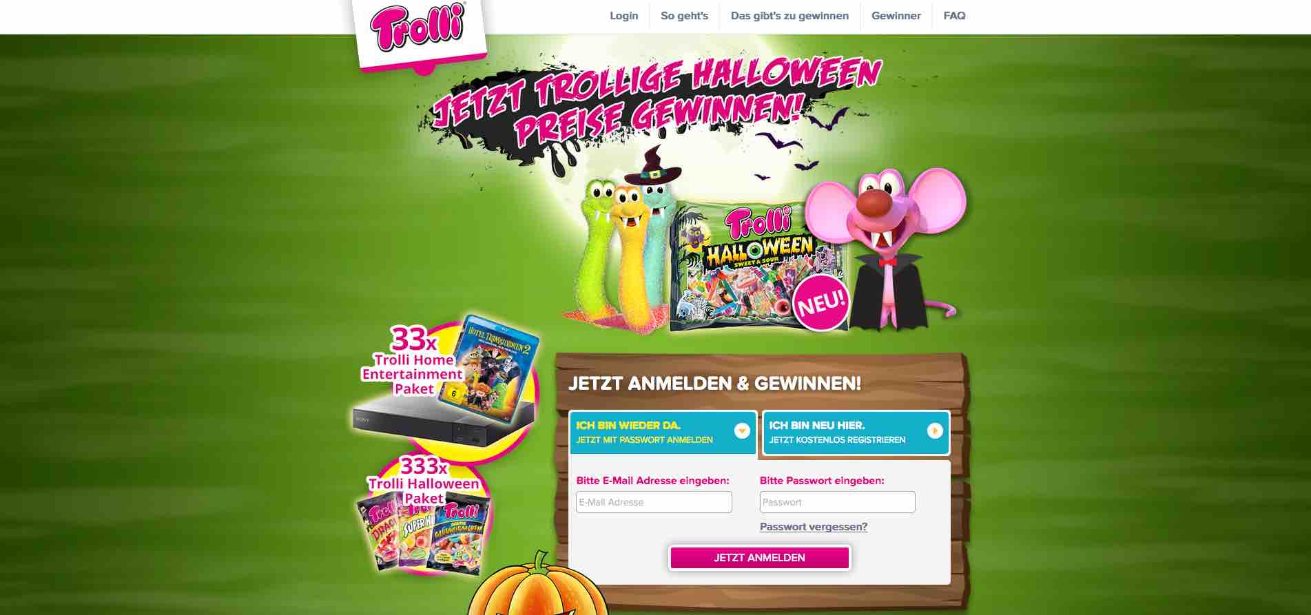 trolli halloween gewinnspie
