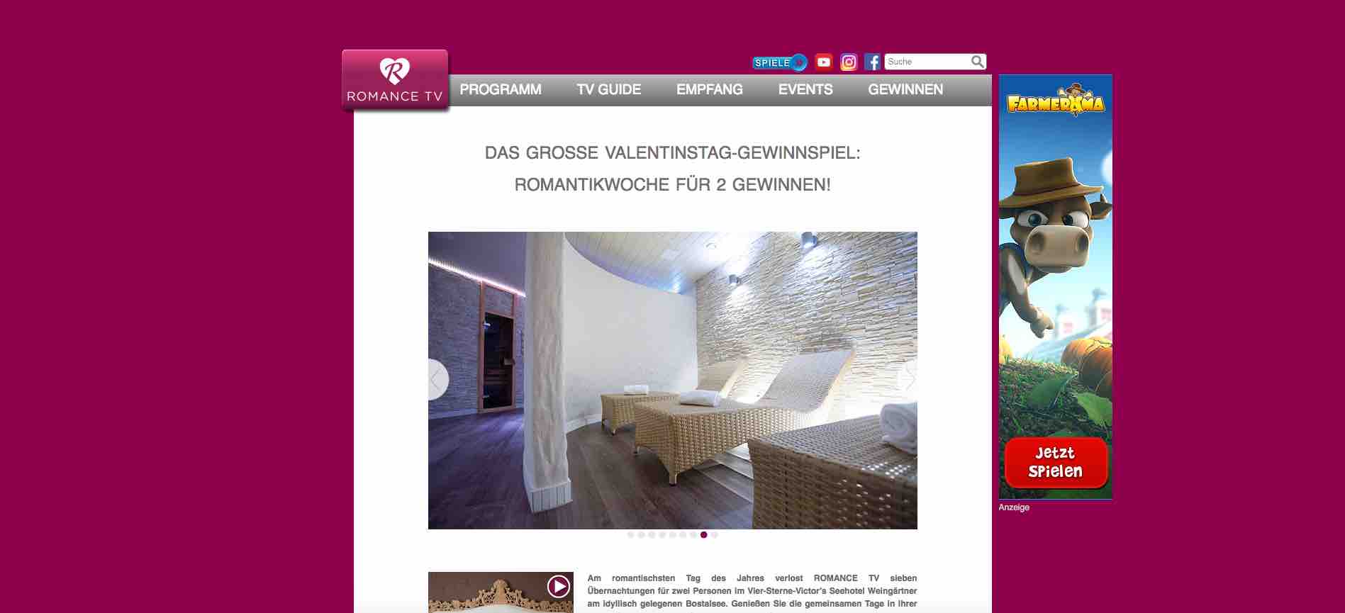 Valentinstag Gewinnspiel Von Romance Tv Romantische Reise Gewinnen