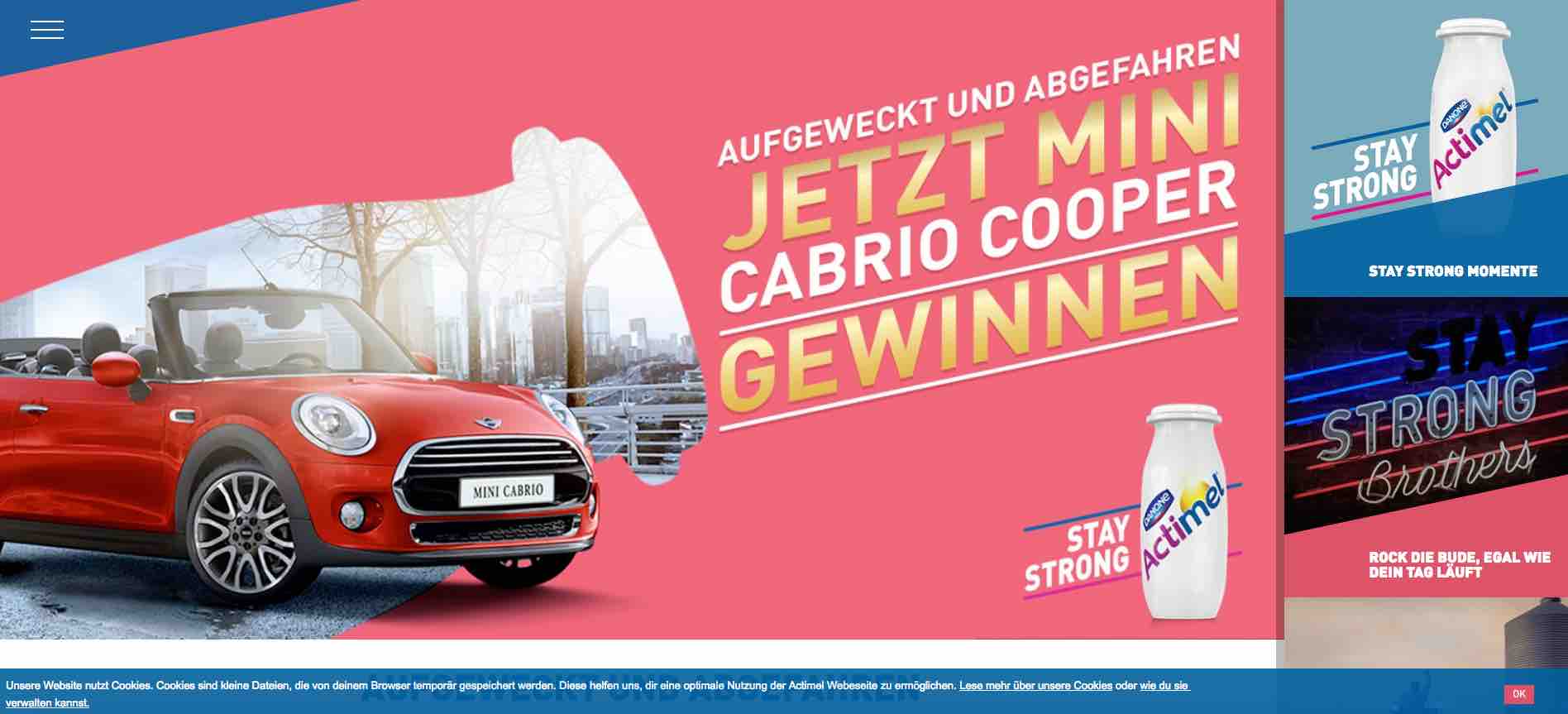 Actimel Gewinnspiel Fahrräder oder Auto gewinnen