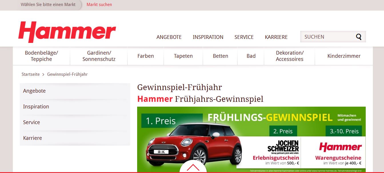 Hmmer Heimtex bmw mini gewinnspiel