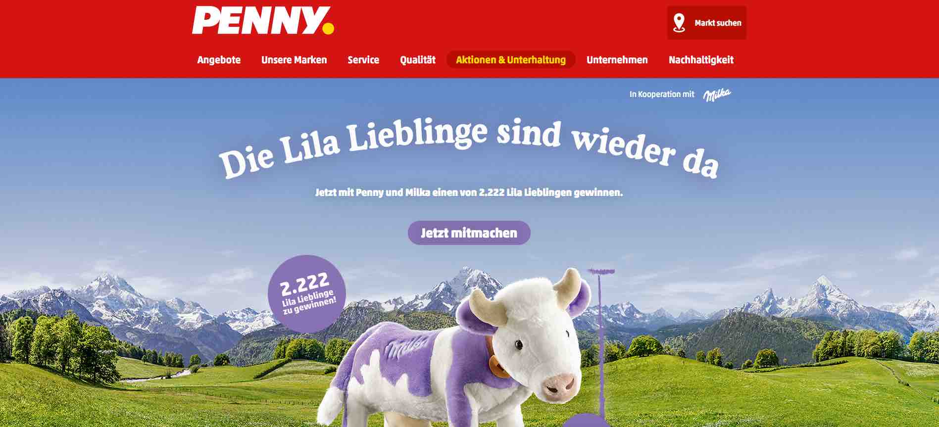 Milka Kuh Gewinnspiel Von Penny 2 222 Lila Pluschtiere Gewinnen