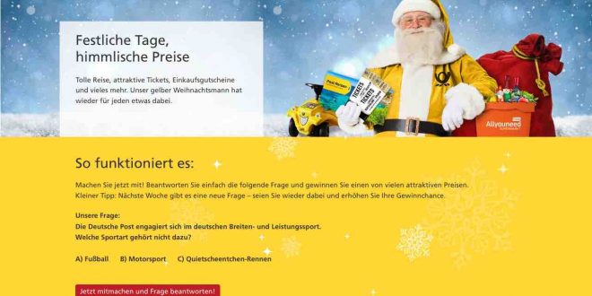 Deutsche Post Gewinnspiel Deutsche Post Gewinnspiel