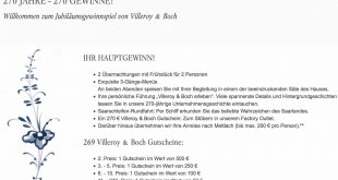 villeroy & boch gewinnspiel
