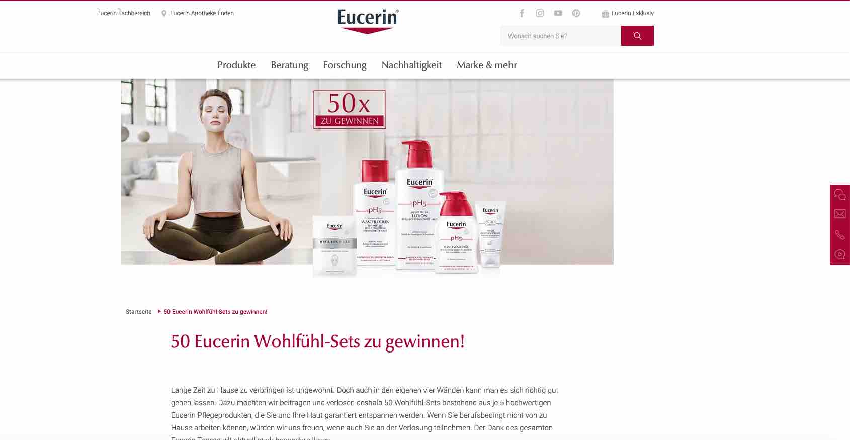 eucerin gewinnspiel