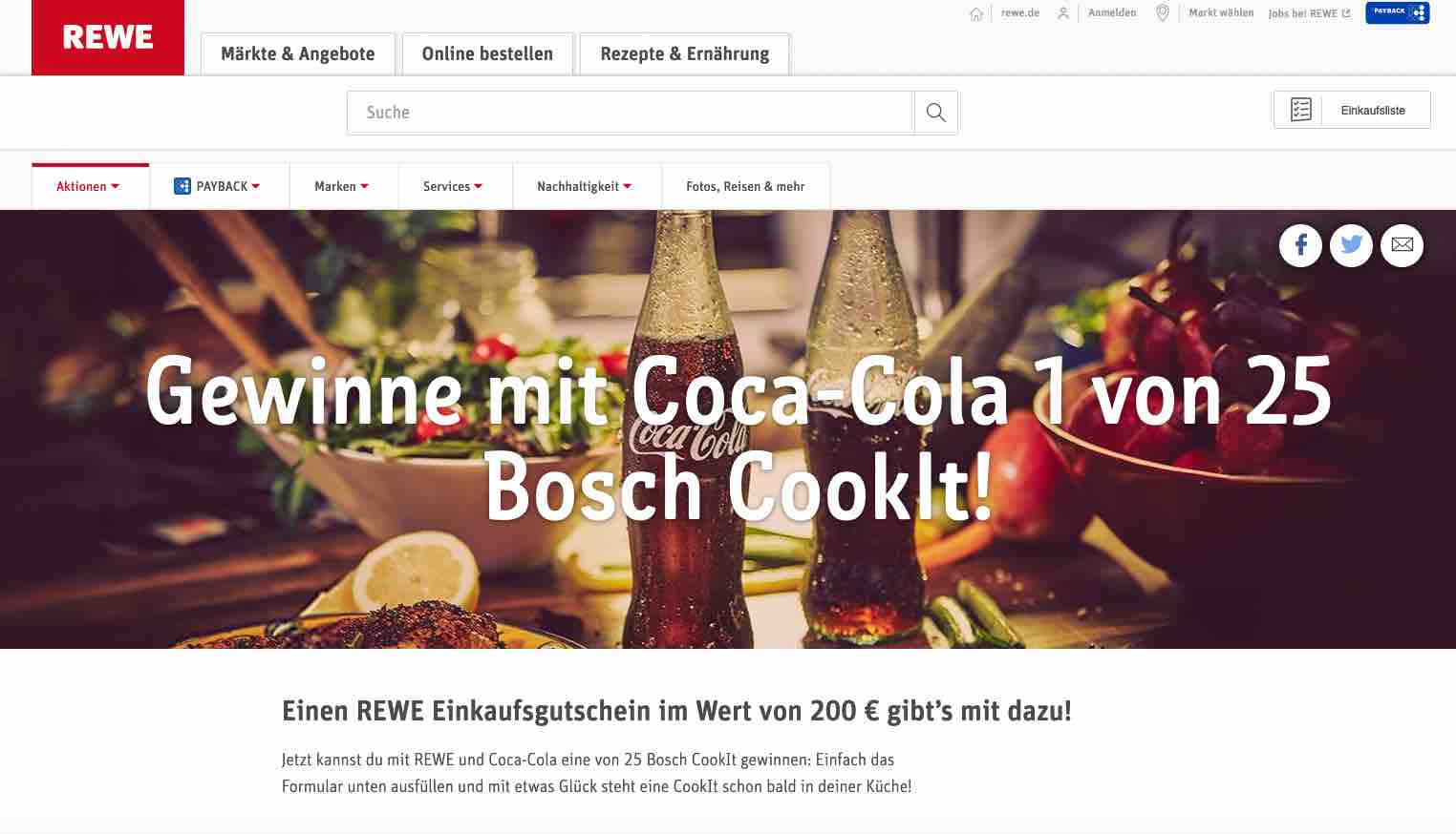 REWE Bosch CookIt Gewinnspiel