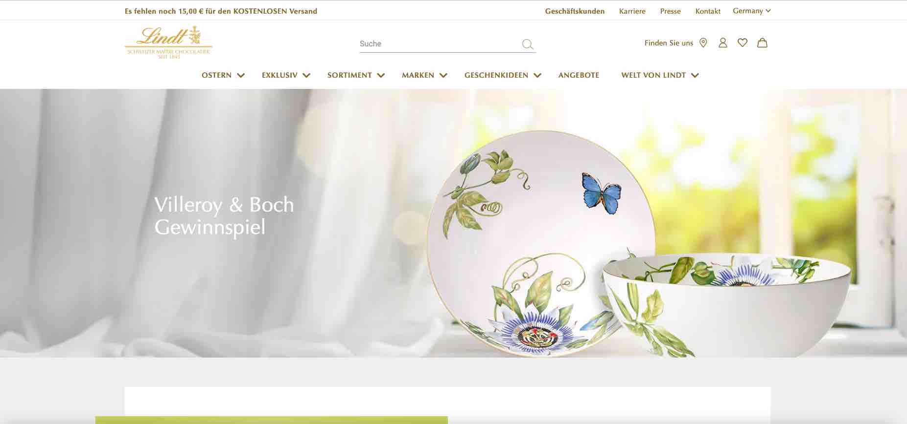 lindt villeroy & boch gewinnspiel