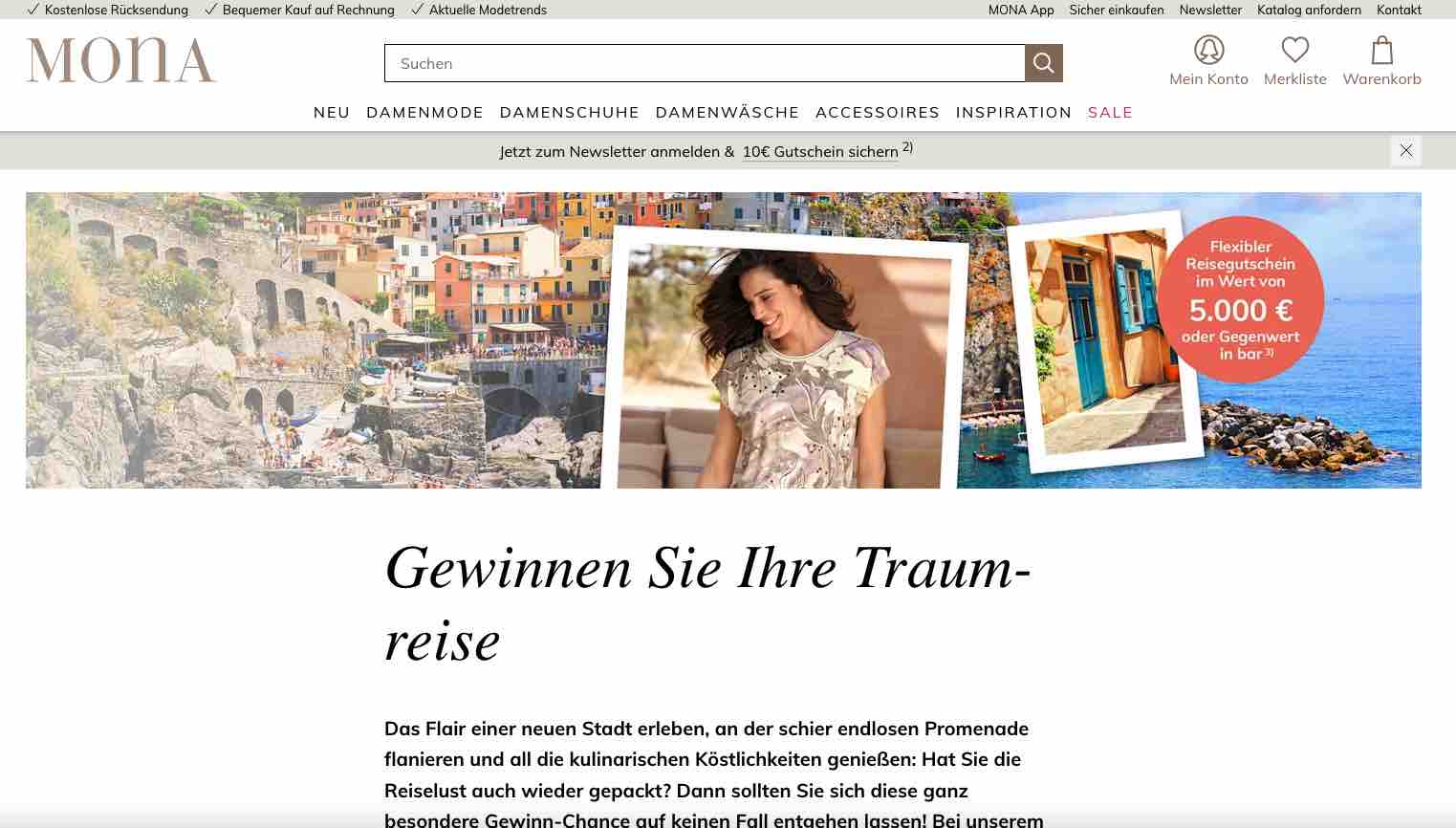 mona traumreise gewinnspiel