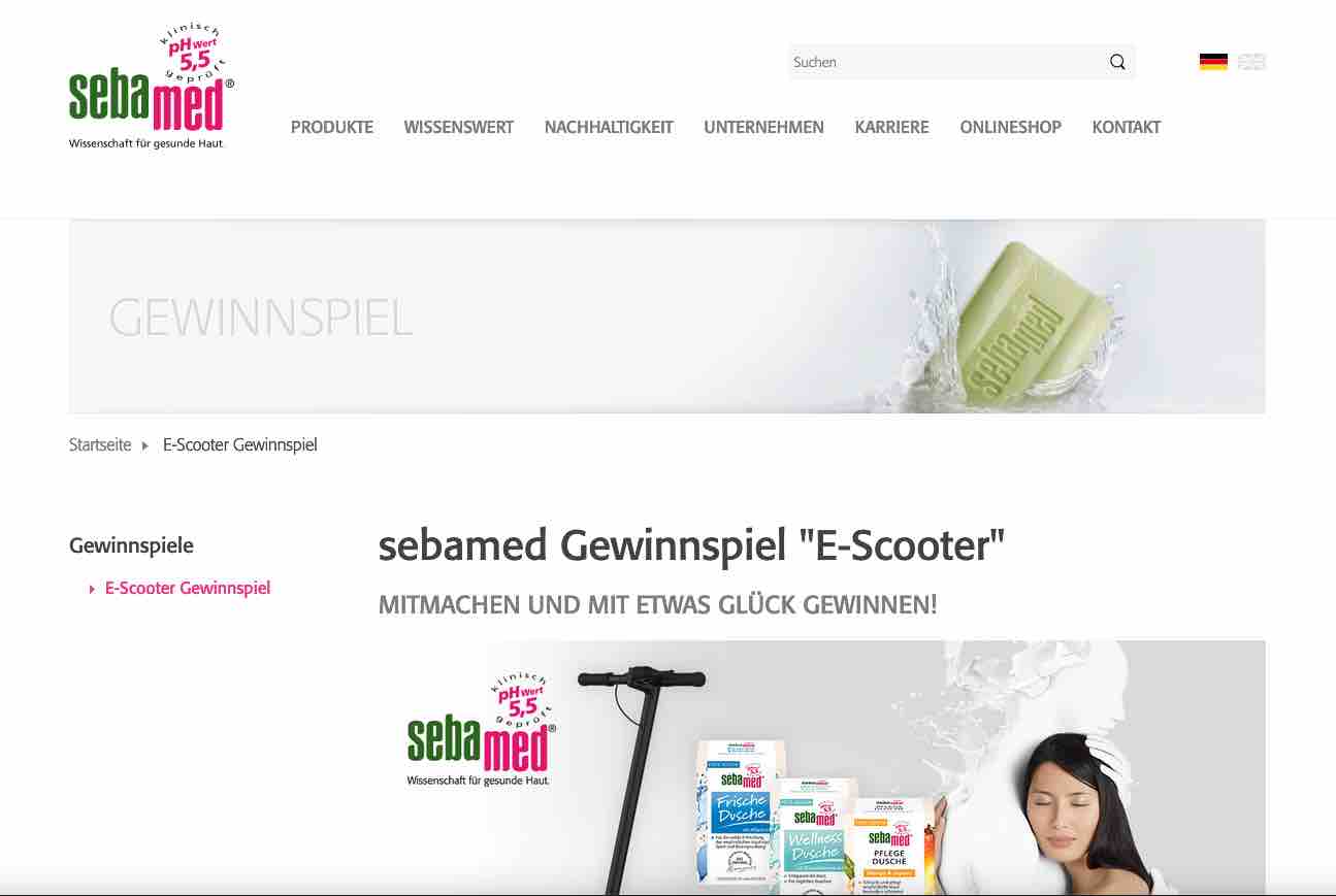 sebamed escooter gewinnspiel