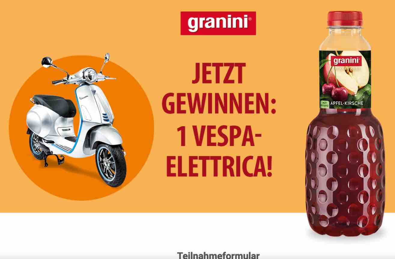 granini vespa gewinnspiel