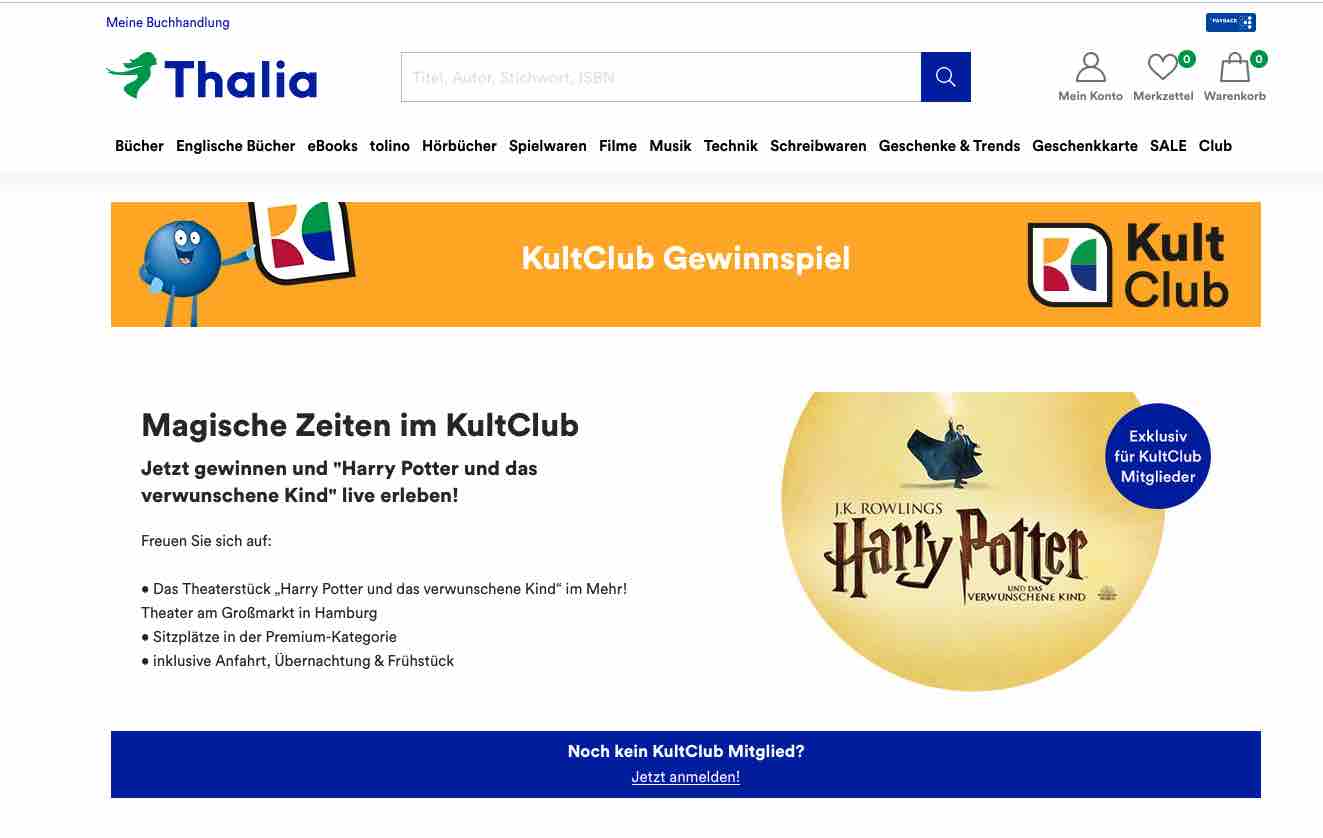 thalia harry potter gewinnspiel