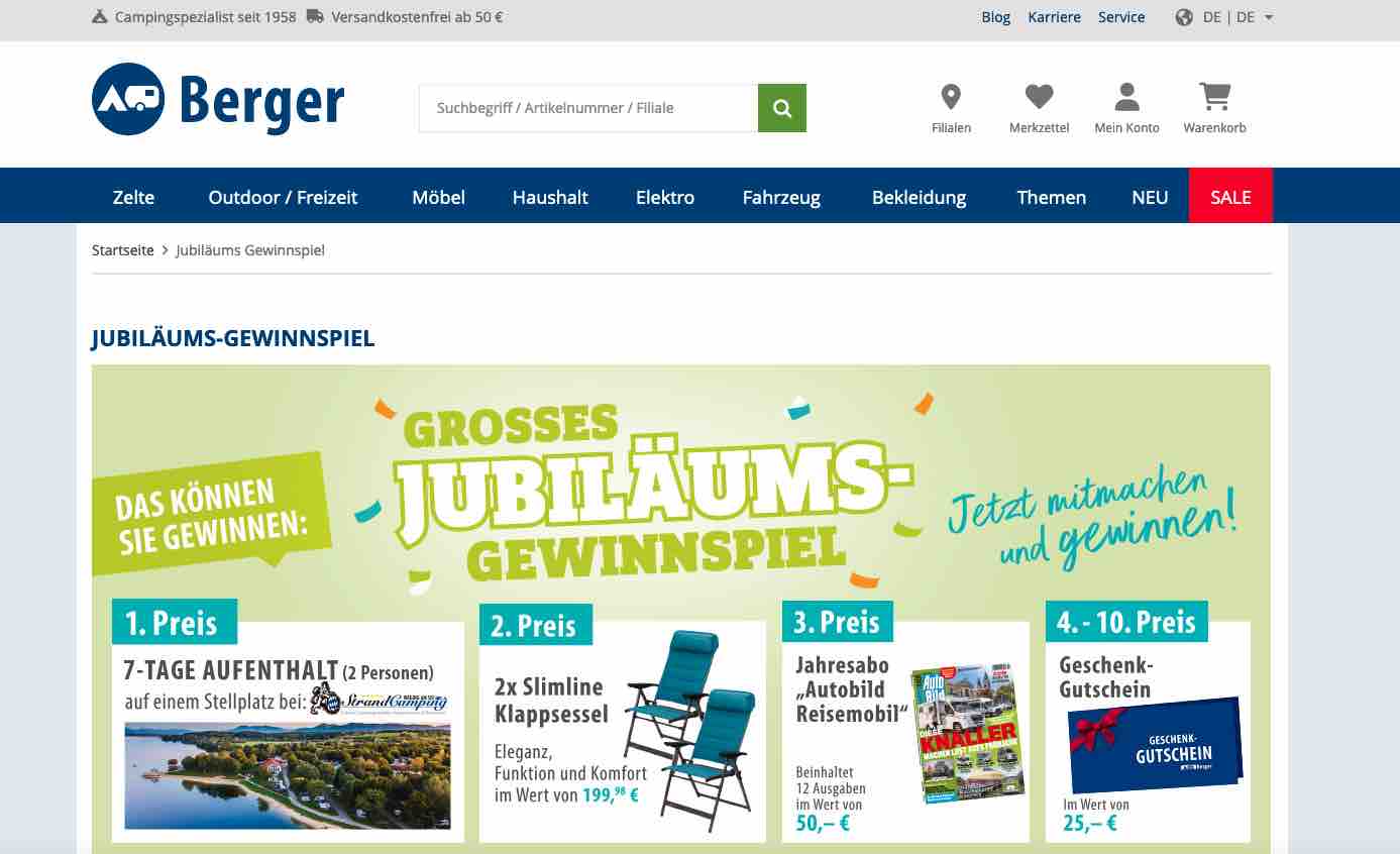 fritz berger jubilaeumsgewinnspiel