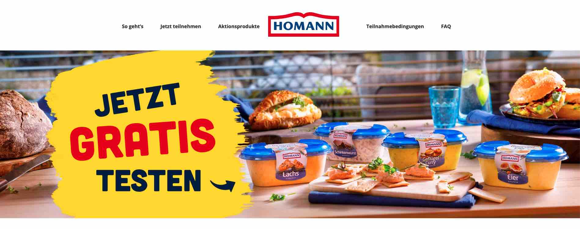 homann brotaufstrich gratis testen